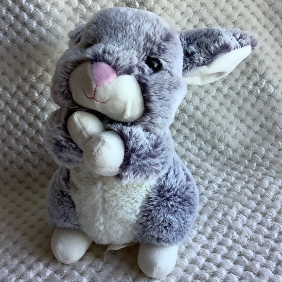 Unbranded Plush Bunny Rabbit Stuffed Animal Toy Grey and White Easter Bunny - Picture 2 of 10